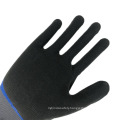 NMSAFETY hand job double coated blue black nitrile water proof anti slip gloves